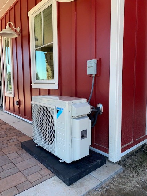 Daikin ductless mini-split outdoor condenser unit installed by Left Coast Air